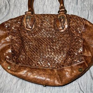 Brown Italian leather Satchel